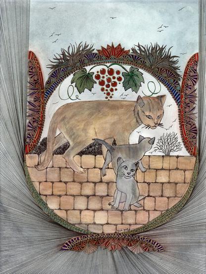 Bestiaire : N° 8 "Felis".
https://nicole-pessin.com/bestiaire-2/

#aquarelle #encre #encredechine #felis #chat 