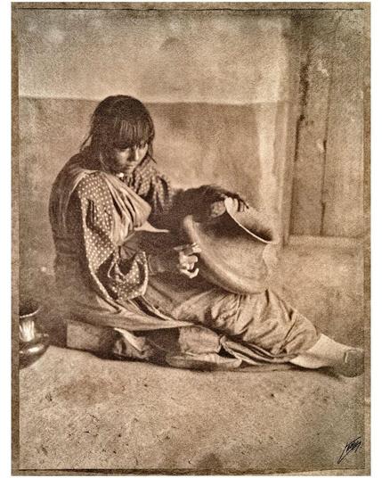 Native Potter Woman, Santa Clara, New Mexico 1905 Edward S Curtis