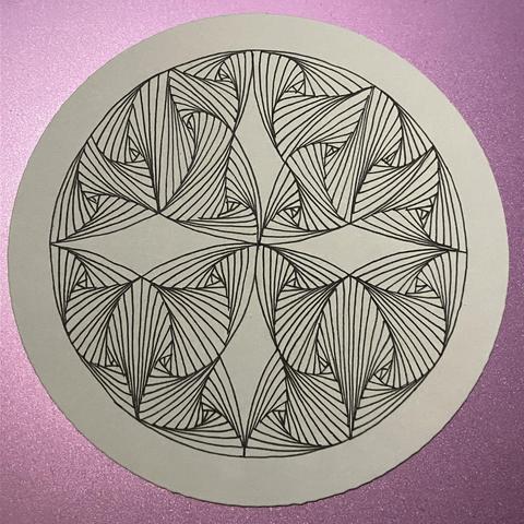 Black ink patterns finished