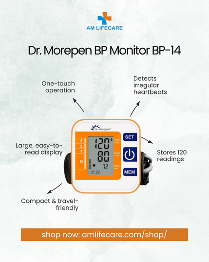 Your heart’s best companion is now just a click away.
The Dr. Morepen BP Monitor BP-14 makes checking blood pressure easy, accurate, and stress-free. Whether you're managing hypertension, caring for parents, or simply staying health-conscious, this is the must-have health essential for every home.

Perfect for: Seniors, busy professionals, and caregivers.
👉 Order now from AM LifeCare: https://amlifecare.com/product/dr-morepen-bp-monitor-bp-14/

#AMLifecare #HealthAtHome #HeartCare #BPCare #DrMorepen #HealthyLifestyle #HealthFirst #HomeHealthcare #PersonalHealth #HealthAtHome