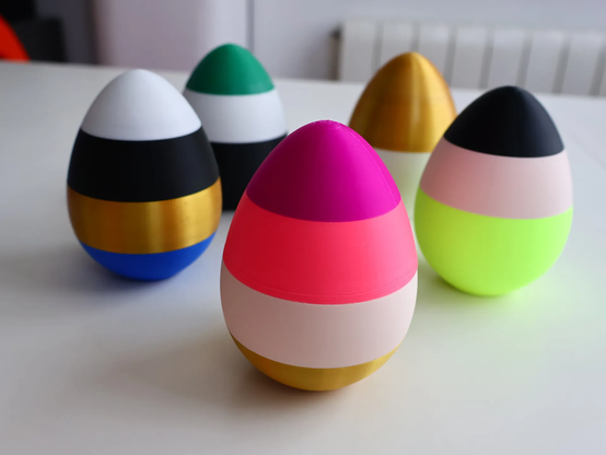 Threaded multi color customizable easter-eggs