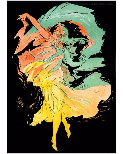 Dancer In Motion Swirls of Color 1897 Jules Cheret
