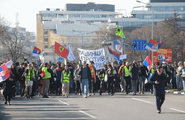 Belgrad’daki ilk yürüyüşten.