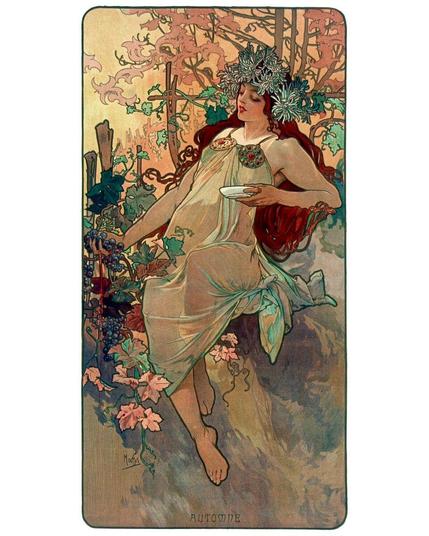Autumn Fall Woman Personified 1896 Alphonse Mucha