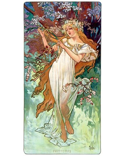 Spring Woman Personified 1896 Alphonse Mucha