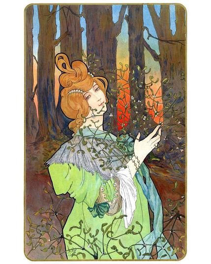Woman and Mistletoe 1899 Jane Atché