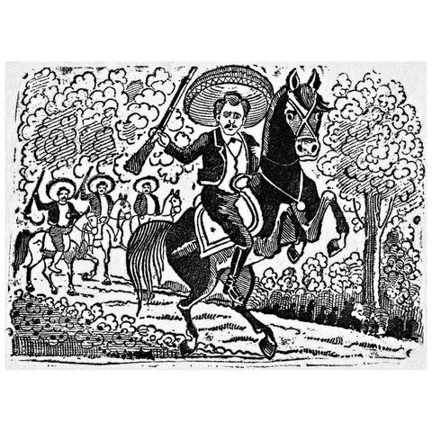 Emiliano Zapata Horseback Mexican Revolution 1911 José Guadalupe Posada