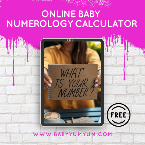 Curious about the numerology of your baby’s name? 🔢👶 Try BabyYumYum FREE Baby Numerology Calculator! ✨ Based on your baby’s name, this fun tool reveals their personality traits and life path number! 🌟