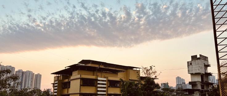 Sky and dramatic clouds in the evening
