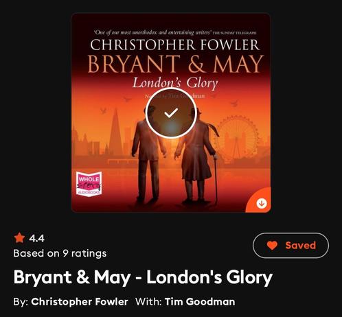 Bryand and May - London's Glory by Chistopher Fowler with Tim Goodman audiobook cover