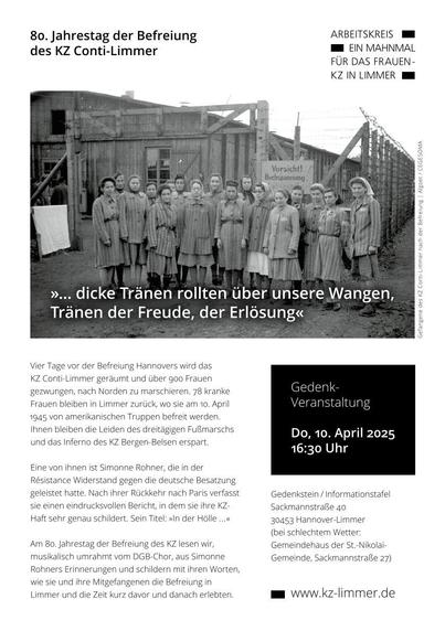 Bild: Einladung zur Gedenkveranstaltung des AKs am 10. April 2025