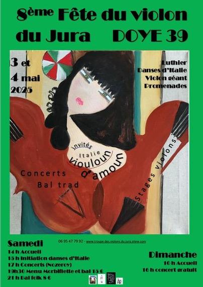 Affiche de la 8ème Fête du violon du Jura
