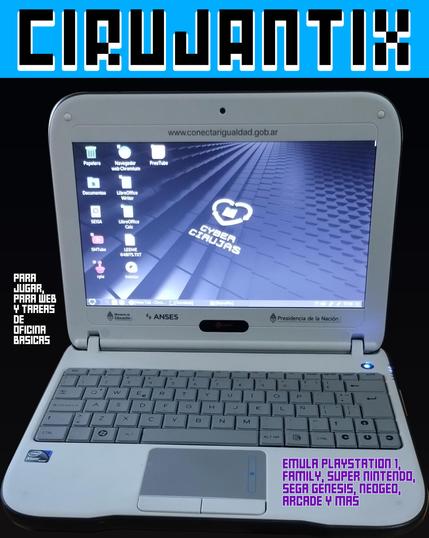 computadora portatil corriendo sistema operativo cirujantix