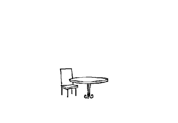 A panel from the latest HSBC update showing a table and chair.