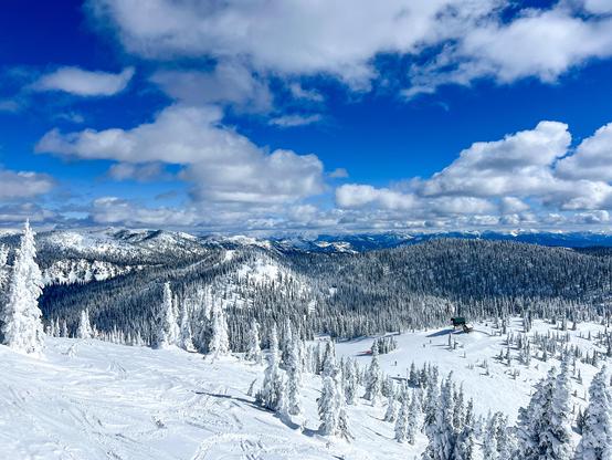 View from the top of Big Mountain in Whitefish, MT