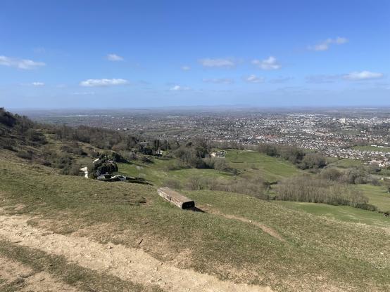 An idyllic scene from atop a small hill in Dear Old England. 