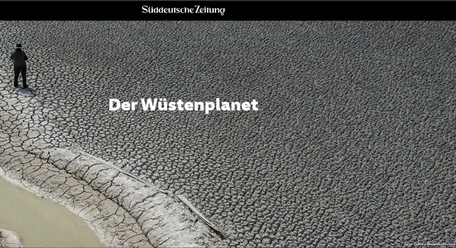 Screenshot SZ 30.03.2025

Seit der Jahrtausendwende findet auf der Erde eine globale Umverteilung von Masse statt, die so gewaltig ist, dass sie den ... Das Ergebnis ist alarmierend: Die Kontinente trocknen aus. ...
https://www.sueddeutsche.de/projekte/artikel/wissen/austrocknung-bodenfeuchte-wasser-boeden-kontinente-erde-e271236/?reduced=true