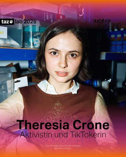Ein Portraitfoto von Theresia Crone, Aktivistin und Tiktokerin