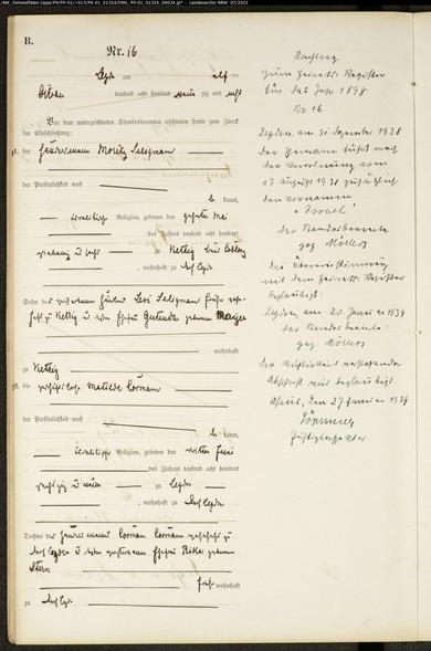 LEGDEN: Thanks to Mrs. Silke Lehsten, the marriages of Legden from 1874 to 1899 will be included in a new edition of the database.
