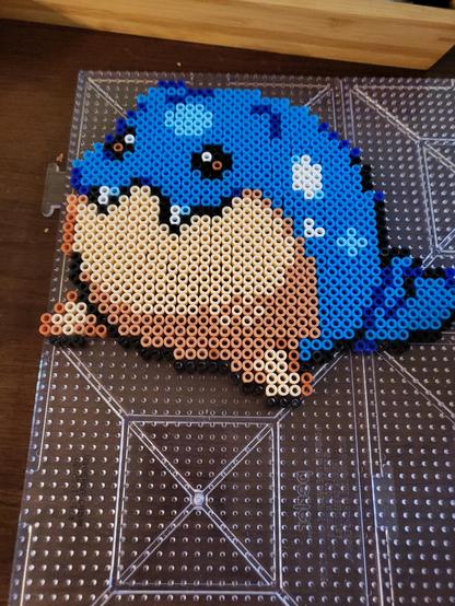 Spheal Pokémon in perler beads