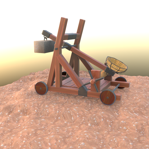 A texture painted catapult