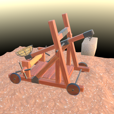 Texture painted catapult