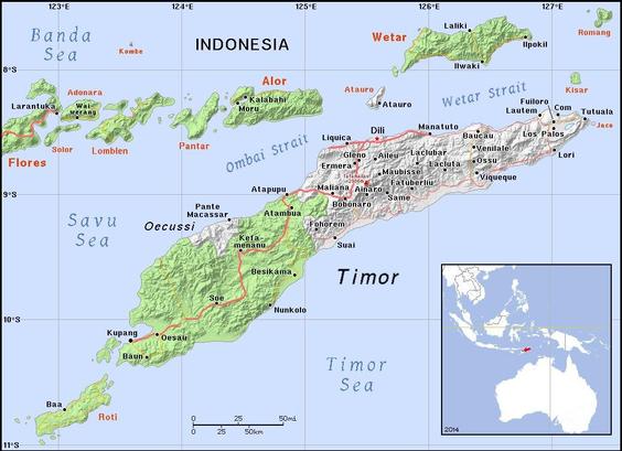 A map showing the location of Timor-Leste
Credit https://ian.macky.net/pat/