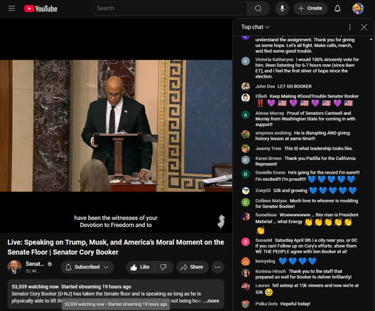 Cory Booker filibuster hour 21