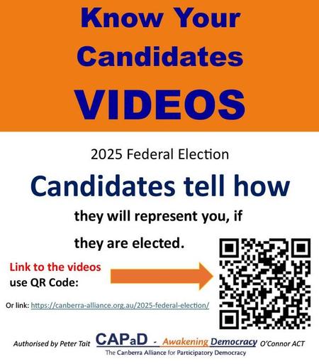 poster showing link to candidate videos