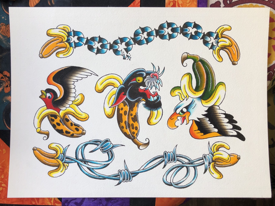 Banana Themed Traditional Flash Sheet