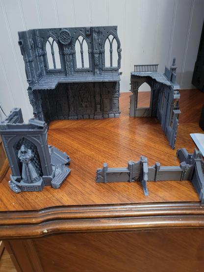 Grey printed terrain pieces