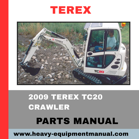2009 TEREX TC20 Crawler Excavator Parts Manual PDF