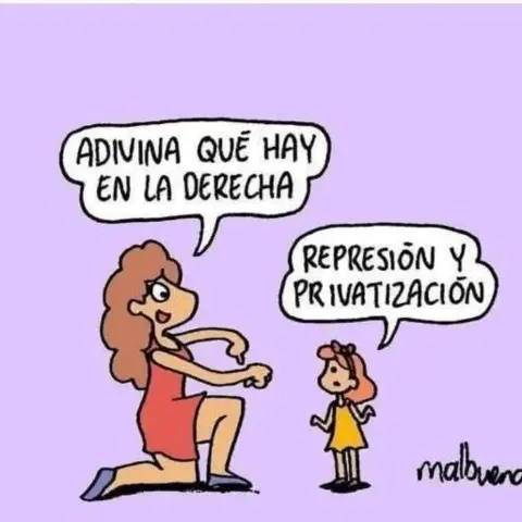 La derecha política sólo trae represión y privatización.