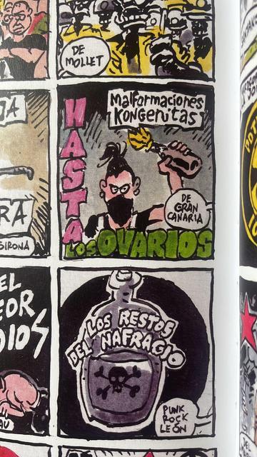 El grandísimo ilustrador comiquero Carlos Azagra homenajeó a grupos que difundimos en el sello y distro, como Represión 24 Horas, Kiss-T, Fluorescent Skulls, Malformaciones Kongénitas.... Guauh! Enhorabuena compas y mil gracias por tu arte y acordarte de las bandas del underground, por la parte que nos toca ;)