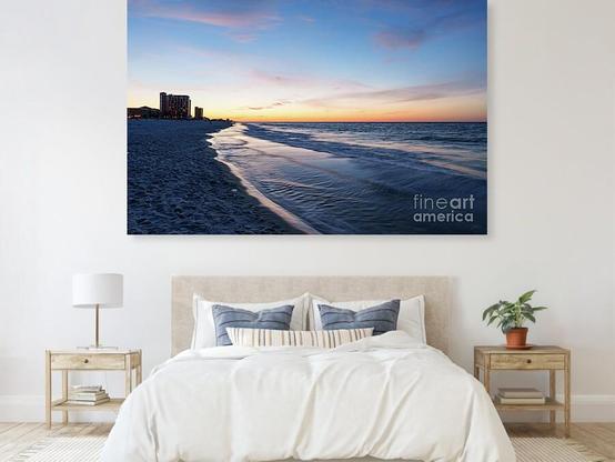 A long exposure morning scene before sunrise showing the movement of the coastal waves as they roll up on shore then recede on Pensacola Beach, Florida.
https://5-jennifer-white.pixels.com/featured/pensacola-glowing-horizon-morning-jennifer-white.html
#buyintoart #photography #interiordesign #wallart #largeart