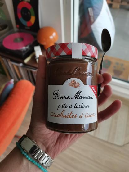 Pot de pâte à tartiner cacahuètes et cacao Bonne Maman