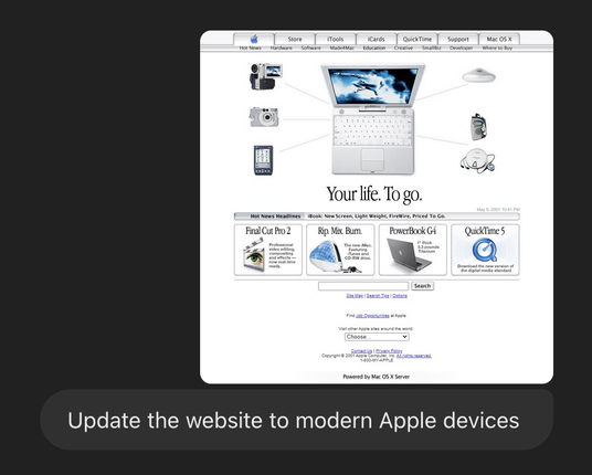 Old apple website
