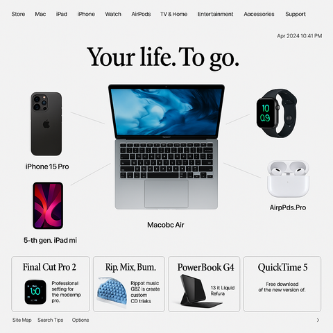 Updating old Apple website to a modern devices with ChatGPT.