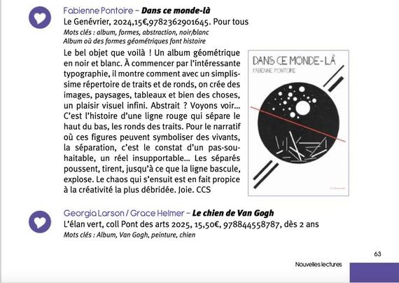 Texte d'une critique de l'ouvrage Dans ce monde-là