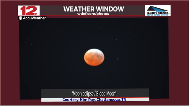 Thanks to @WDEFnews12 viewer Kim Ray of #ChattanoogaTN for a view of the recent #LunarEclipse... Wednesday's @LangleyRoofing #WeatherWindow #PictureOfTheDay. 

Got #weatherpix to share? Go to wdef.com/photos