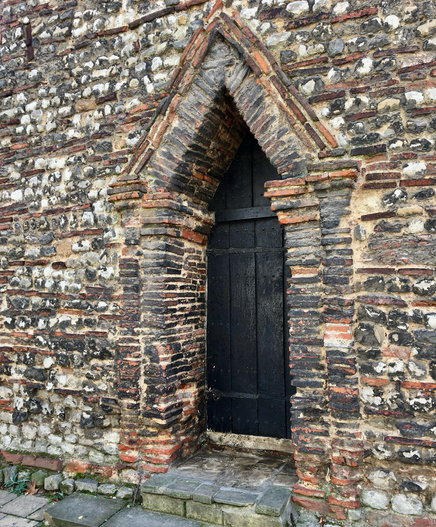 The late Anglo-Saxon west doorway at Holy Trinity Church in Colchester. 