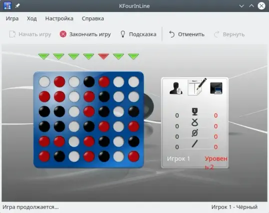 KFourInLine. Процесс игры