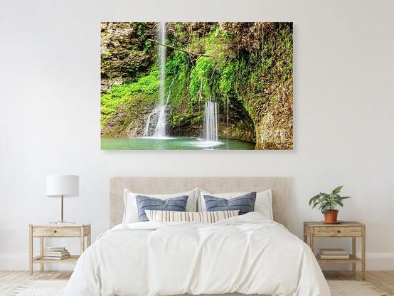 Let a waterfall carry your worries away!
Flowing water falls over a 77 foot tall cliff wall covered with vines and moss creating a tropical forest atmosphere in the Ozarks!. This is the base of Dripping Springs Falls in Colcord, Oklahoma.
https://5-jennifer-white.pixels.com/featured/two-waterfalls-oklahoma-jennifer-white.html
#buyintoart #photography #largeart #waterfalls #interiordesign