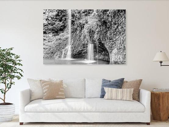 Let a waterfall carry your worries away!
Flowing water falls over a 77 foot tall cliff wall covered with vines and moss creating a tropical forest atmosphere in the Ozarks!. This is the base of Dripping Springs Falls in Colcord, Oklahoma.
https://5-jennifer-white.pixels.com/featured/two-waterfalls-oklahoma-grayscale-jennifer-white.html
#buyintoart #photography #largeart #waterfalls #interiordesign