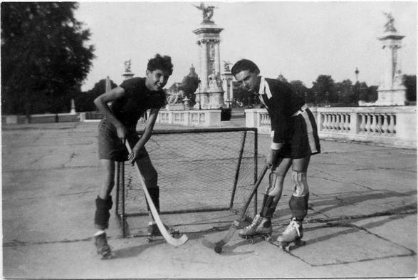 Rink Hockey aux Invalides, à paris, en 1943