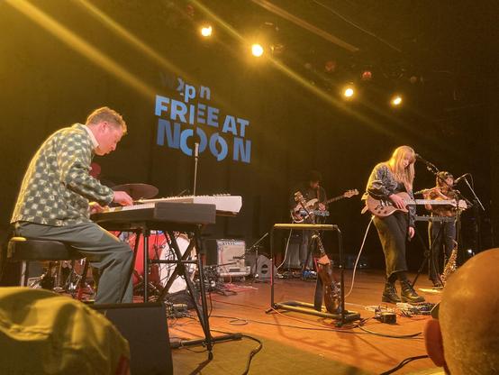 Photo of The Weather Station performing a WXPN Free At Noon show at World Cafe Live in Philadelphia on April 4, 2025.