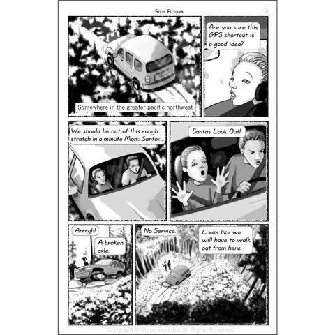 page 1 has a big clue to the underlying story and reveals an unfortunate vehicle disablement.