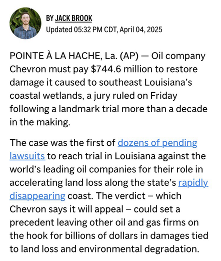 Chevron held accountable for destruction of land 