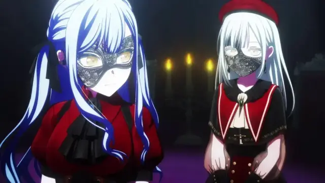 Oblivionis and Mortis from the anime series BanG Dream! Ave Mujica.