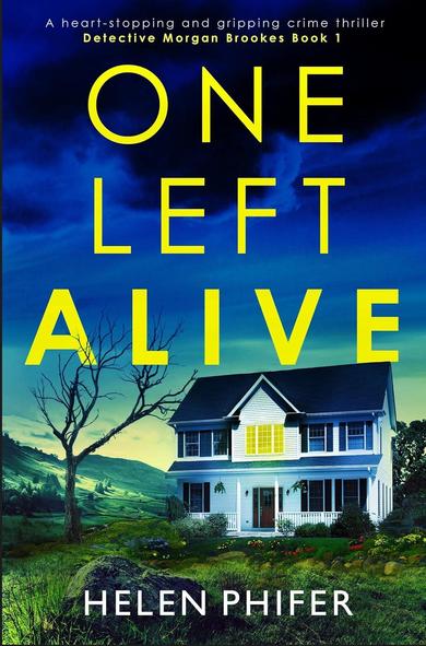 The bookcover shows a single house in a rural surrounding and it has bright colours.